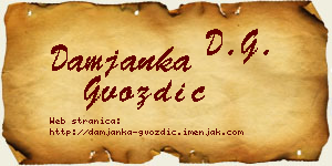Damjanka Gvozdić vizit kartica